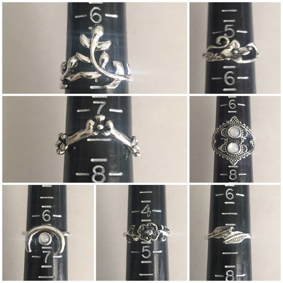 14 Piece Sun and Moon Midi Ring Set - Picture 8 of 10